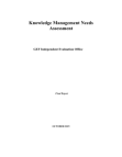 KM Needs Assessment 2015