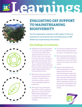 Biodiversity Mainstreaming 2018 Learnings