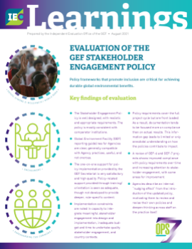 GEF Policies 2020 Learnings